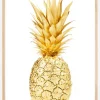 Gold Pineapple Plakat (21x29.7 cm (A4))