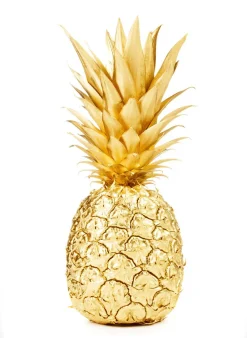 Gold Pineapple Plakat (21x29.7 cm (A4))