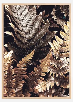 Golden Leaves Plakat (21x29.7 cm (A4))