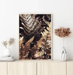 Golden Leaves Plakat (21x29.7 cm (A4))