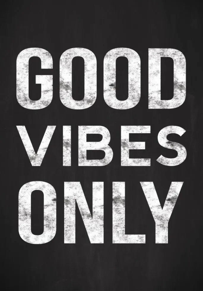 Good vibes only - Sort Plakat (21x29.7 cm (A4))