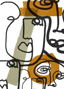 Graphic faces Plakat (21x29.7 cm (A4))