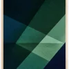Green & Blue Graphic Plakat (21x29.7 cm (A4))