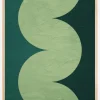 Green Circles Plakat (21x29.7 cm (A4))