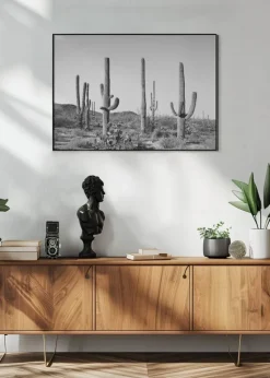 Grey Cactus Land Plakat (21x29.7 cm (A4))