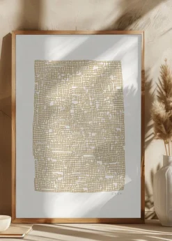 Grid Dark Oker Plakat (21x29.7 cm (A4))