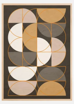 Half Circles Art Plakat (21x29.7 cm (A4))