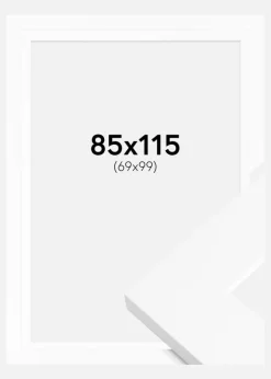 Härjedalen Hvid 85x115 cm - Passepartout Hvid 70x100 cm