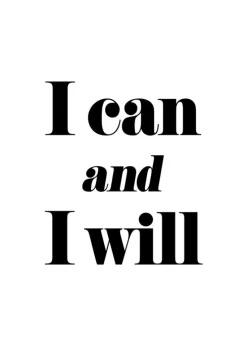 I can and I will Plakat (21x29.7 cm (A4))
