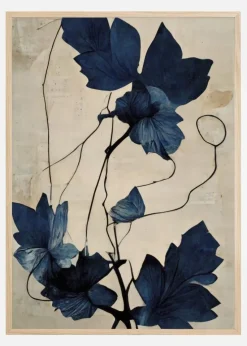 Indigo Flower Plakat (21x29.7 cm (A4))