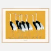 Japanese Red Crown Crane Plakat (21x29.7 cm (A4))