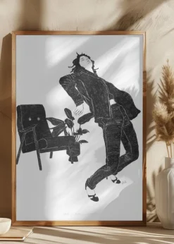 Jlr Dancingathome6 Blackandwhite Copy Plakat (21x29.7 cm (A4))