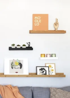 KAILA Billedhylde Bambus 110 cm