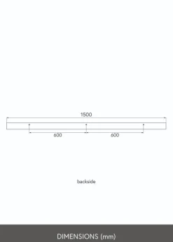 KAILA Billedhylde Hvid 150 cm