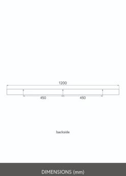 KAILA Billedhylde Sort 120 cm