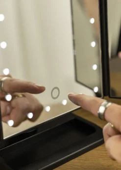 KAILA Makeupspejl Fold II Sort - 38x25 cm