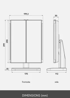 KAILA Makeupspejl Fold II Sort - 38x25 cm
