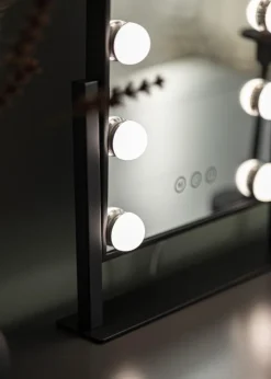 KAILA Makeupspejl Hollywood 9 Sort 25x30 cm