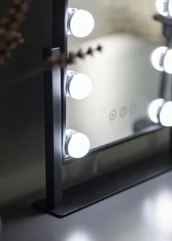 KAILA Makeupspejl Hollywood 9 Sort 25x30 cm