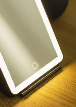 KAILA Makeupspejl Travel LED Genopladelig Sort 14x20 cm