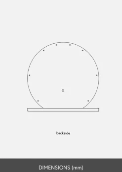 KAILA Makeupspejl V Hvid - 50x48 cm