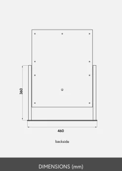 KAILA Makeupspejl VI Sort- 46x60 cm