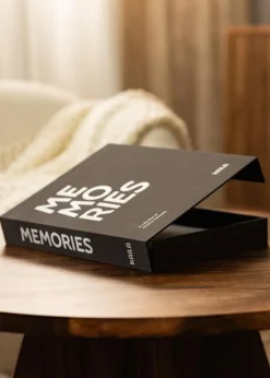 KAILA MEMORIES Black - Coffee Table Photo Album (60 Sorte Sider)
