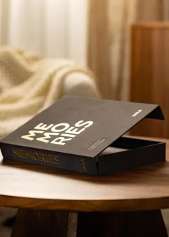 KAILA MEMORIES Black - Coffee Table Photo Album (60 Sorte Sider / 30 Blade)