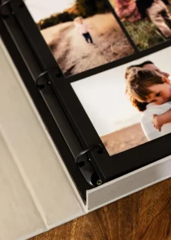 KAILA MEMORIES Grey - Coffee Table Photo Album (60 Sorte Sider / 30 Blade)