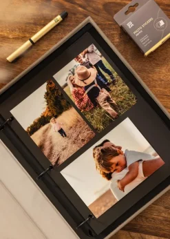 KAILA MOMENTS Grey - Coffee Table Photo Album (60 Sorte Sider / 30 Blade)