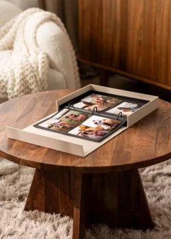 KAILA OUR WEDDING Creme - Coffee Table Photo Album (60 Sorte Sidor)