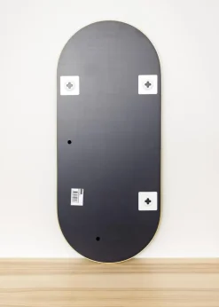 KAILA Oval Mirror - Thin Brass 35x80 cm