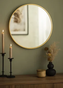 KAILA Round Mirror - Edge Gold 50 cm Ø
