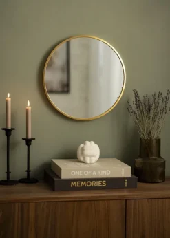 KAILA Round Mirror - Edge Gold 40 cm Ø