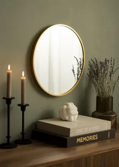 KAILA Round Mirror - Edge Gold 40 cm Ø