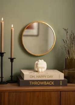 KAILA Round Mirror - Edge Gold 30 cm Ø