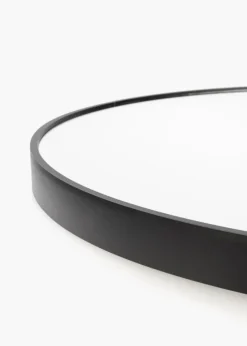 KAILA Round Mirror - Edge Black 110 cm Ø