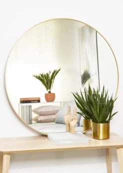 KAILA Round Mirror - Edge Gold 110 cm Ø