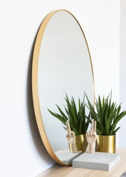 KAILA Round Mirror - Edge Gold 110 cm Ø