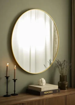 KAILA Round Mirror - Edge Gold 90 cm Ø