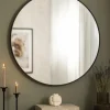 KAILA Round Mirror - Edge Black 80 cm Ø