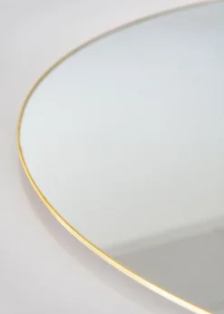 KAILA Round Mirror - Thin Brass 100 cm Ø