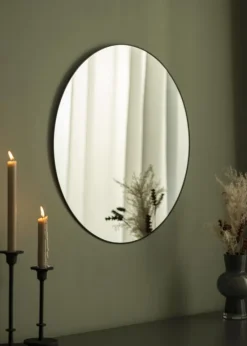 KAILA Round Mirror - Thin Black 60 cm Ø