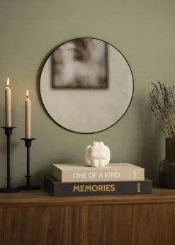 KAILA Round Mirror - Thin Black 40 cm Ø