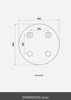 KAILA Rundt Spejl 55 cm ø