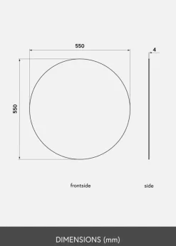 KAILA Rundt Spejl 55 cm ø