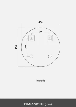 KAILA Rundt Spejl 45 cm ø