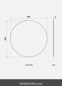 KAILA Rundt Spejl 80 cm Ø