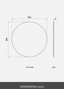 KAILA Rundt Spejl 50 cm Ø