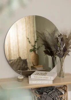 KAILA Rundt Spejl Dark Bronze Deluxe 90 cm Ø